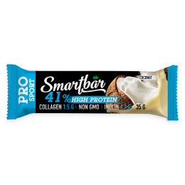 Батончик протеиновый без сахара Smartbar Protein Pro 41% "Кокос", 6 шт. х 33 г