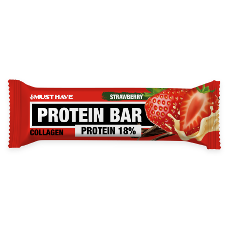 Батончик белково-злаковый "Клубника", MUST HAVE, 50г (20шт)