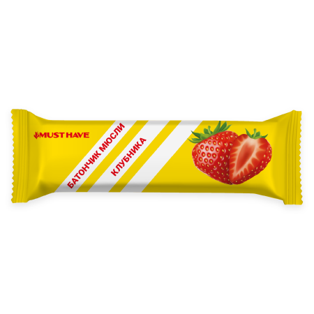 Батончик мюсли "Клубника" MUST HAVE, 25г